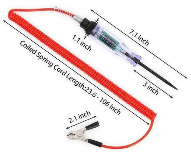 Alt view image 7 of 7 - 6~24V DC LED Digital Electric Voltage Circuit Tester Truck Automotive Light Test