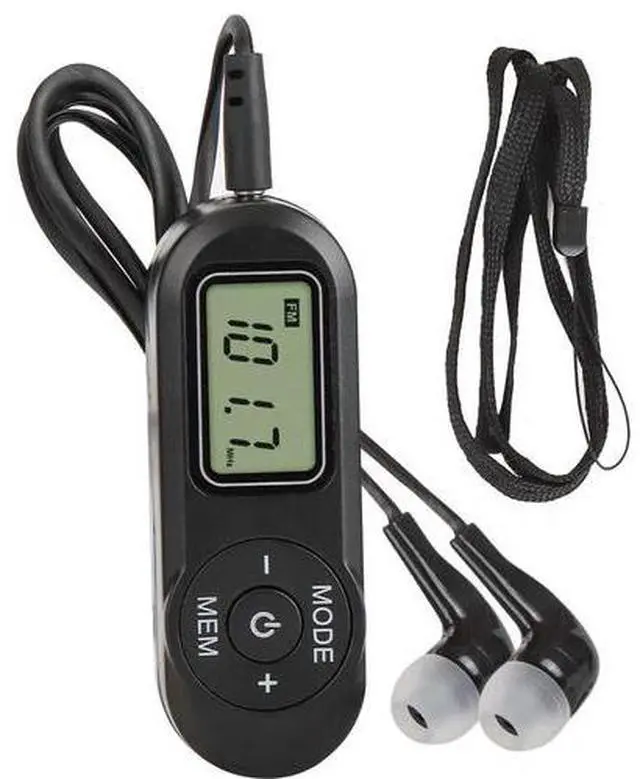 Alt view image 6 of 7 - Portable Mini FM Radio Digital Pocket Handy LCD FM Radio with Earphone Gifts