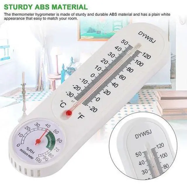 Alt view image 3 of 7 - 2PC Wall Thermometer Indoor Outdoor Mount Garden Greenhouse Home Humidity Meter Tool