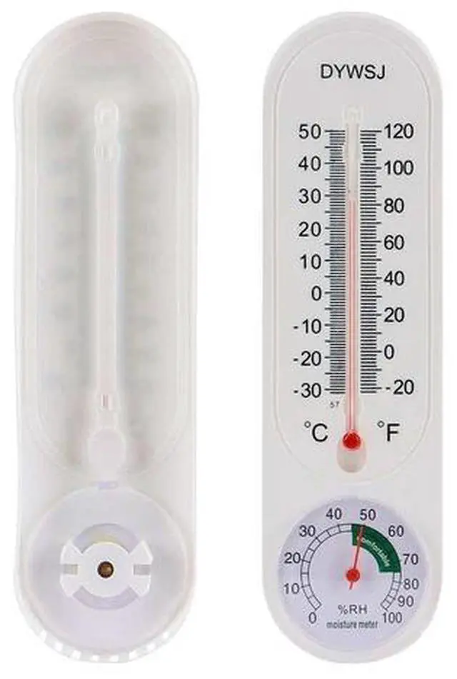 Alt view image 6 of 7 - 2PC Wall Thermometer Indoor Outdoor Mount Garden Greenhouse Home Humidity Meter Tool