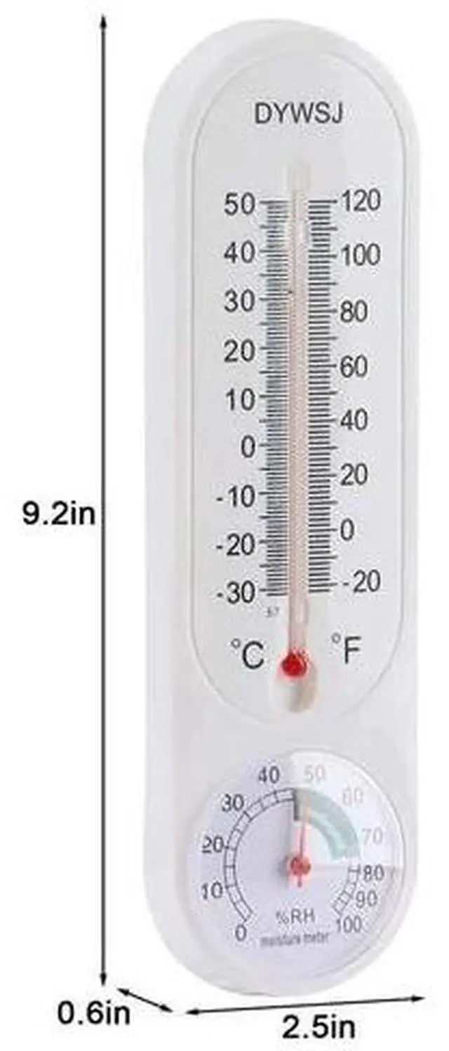 Alt view image 7 of 7 - 2PC Wall Thermometer Indoor Outdoor Mount Garden Greenhouse Home Humidity Meter Tool