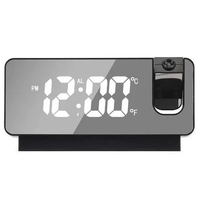 Alt view image 4 of 7 - 12/24H Digital LED Projector Temperature Time Alarm Clock Projection Monitor USB
