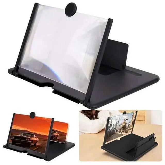 Alt view image 2 of 7 - 10in Mobile Phone Screen Magnifier 3D HD Video Amplifier Stand Black