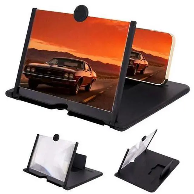 Alt view image 3 of 7 - 10in Mobile Phone Screen Magnifier 3D HD Video Amplifier Stand Black