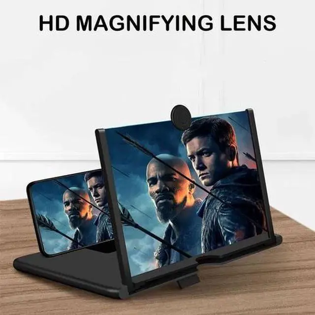 Alt view image 6 of 7 - 10in Mobile Phone Screen Magnifier 3D HD Video Amplifier Stand Black