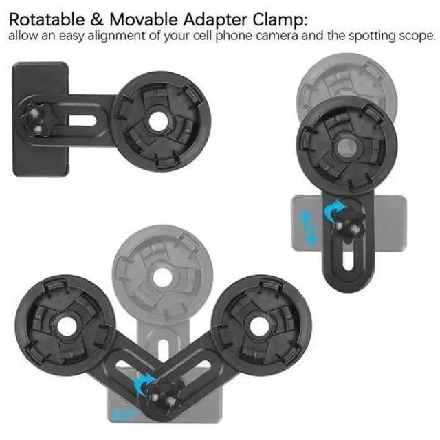 Alt view image 6 of 7 - Cell Phone Universal Adapter Mount Binocular Monocular Spotting Scope Telescope