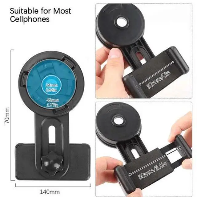 Alt view image 7 of 7 - Cell Phone Universal Adapter Mount Binocular Monocular Spotting Scope Telescope