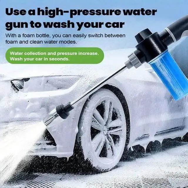 Alt view image 6 of 7 - High Pressure Power Washer Water Spray Gun Nozzle Wand Attachment Garden Hose