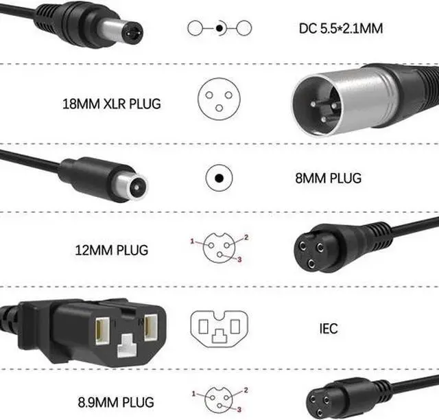 Alt view image 5 of 5 - 42V 2A Charger for 36V L1thium Li-1on Battery Most Brands with 5.5mm DC Plug
