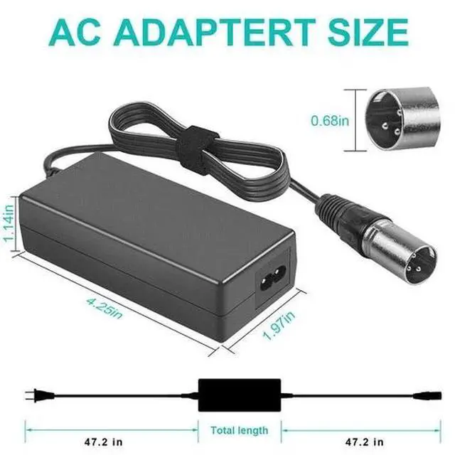 Alt view image 3 of 5 - 24V Mobility B4ttery Charger 4 Jazzy Power Chair Wheelchair Electric Pride Auto