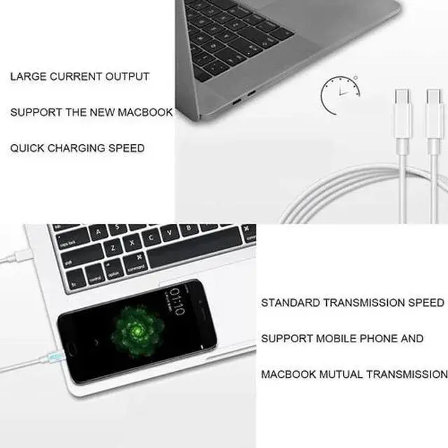 Alt view image 4 of 6 - For 30W 61W USB-C Power Adapter Charger Pro MacBook Air A1708 A1882 A1532 A1932