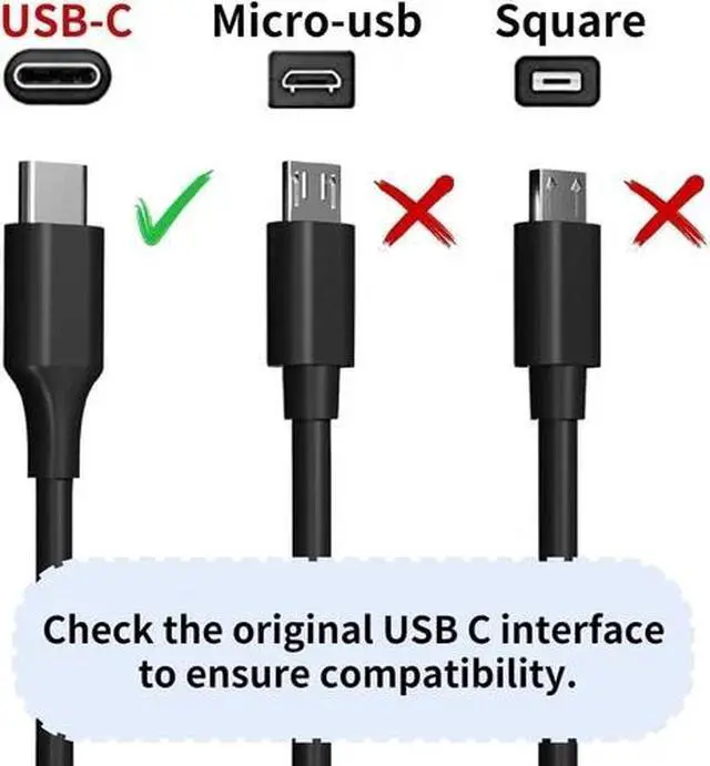 Alt view image 3 of 6 - 45W USB C Laptop Charger Power Adapter for HP, Dell, Acer, Lenovo Chromebook