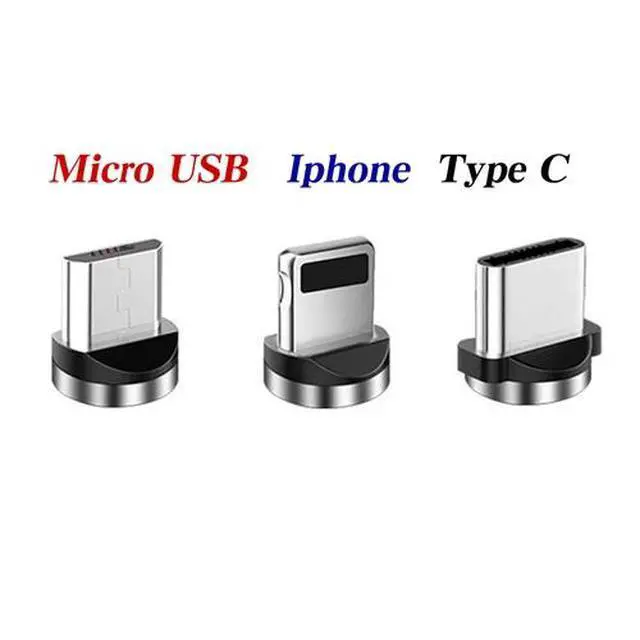 Alt view image 7 of 7 - 180°+360° Rotate Magnetic Charger Cable Phone Fast Charging Type C Micro USB Lot