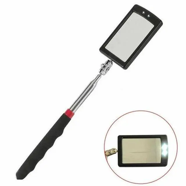 Alt view image 4 of 7 - Inspection Mirror LED Lighted Mechanic Telescoping illuminate Swivel Extendable