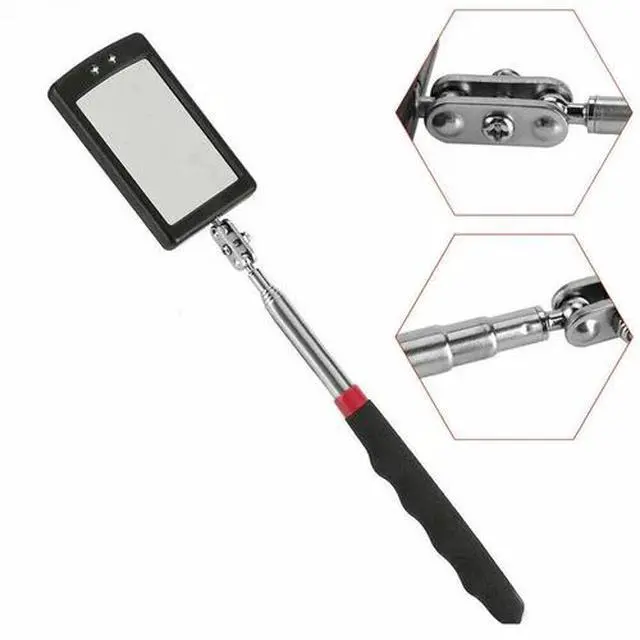 Alt view image 6 of 7 - Inspection Mirror LED Lighted Mechanic Telescoping illuminate Swivel Extendable