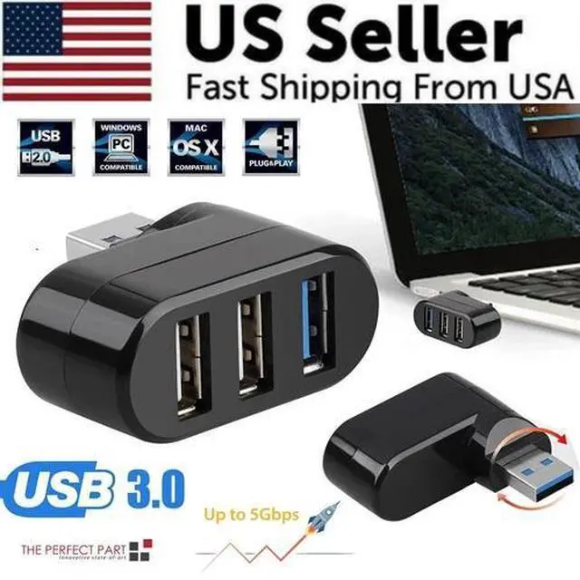 Main image of High Speed 3 Port USB 3.0 Multi HUB Splitter Expansion Desktop PC Laptop Adapter