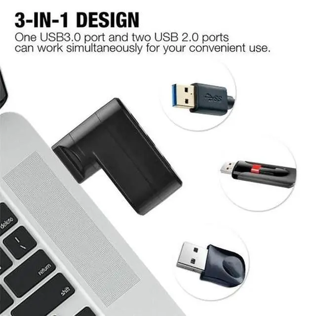 Alt view image 2 of 6 - High Speed 3 Port USB 3.0 Multi HUB Splitter Expansion Desktop PC Laptop Adapter