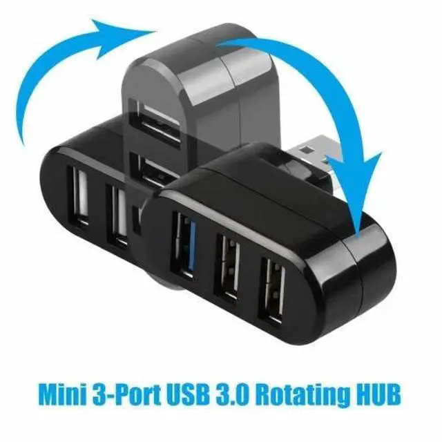 Alt view image 3 of 6 - High Speed 3 Port USB 3.0 Multi HUB Splitter Expansion Desktop PC Laptop Adapter