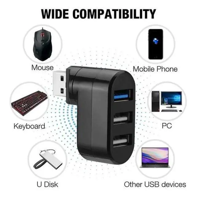 Alt view image 6 of 6 - High Speed 3 Port USB 3.0 Multi HUB Splitter Expansion Desktop PC Laptop Adapter