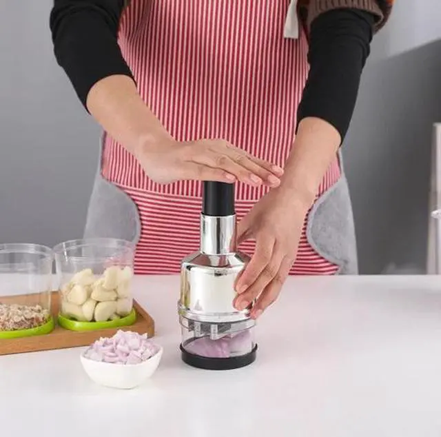 Alt view image 3 of 6 - Vegetable Fruit Salad Onion Garlic Food Hand Chopper Cutter Slicer Peeler Dicer