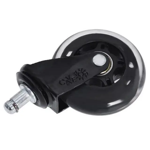 Alt view image 7 of 7 - Set of 5 3 inch Office Chair Caster Rubber Swivel Wheels Replacement Heavy Duty