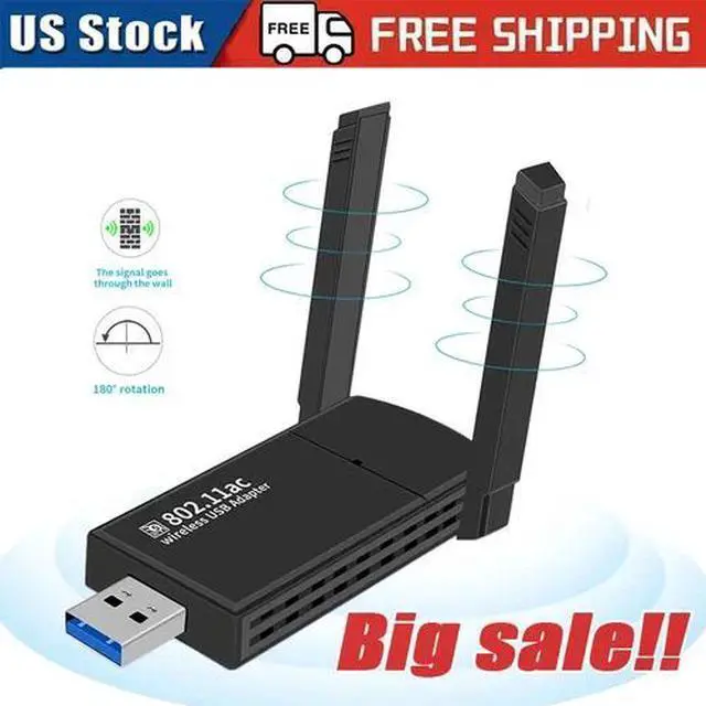 Main image of USB 3.0 Wireless WIFI Adapter 1300Mbps Long Range Dongle Dual Band Network lot
