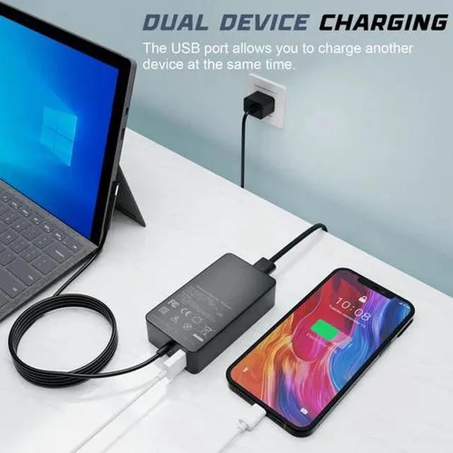 Alt view image 6 of 7 - 65W Adapter Charger For Microsoft Surface Pro 3/4/5/6/7/8/9/X Laptop 1/2/3 1706