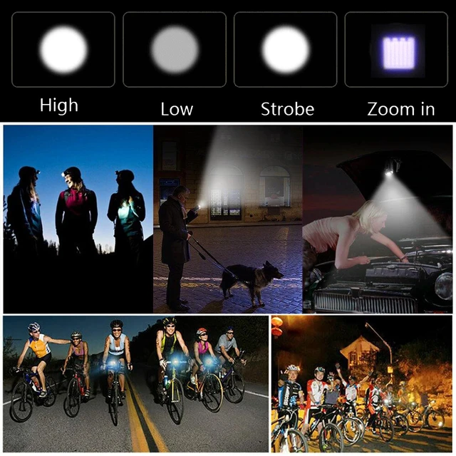 Alt view image 2 of 7 - Rechargeable 15000LM LED MTB Bicycle Light Bike Front Headlight w/USB Cord
