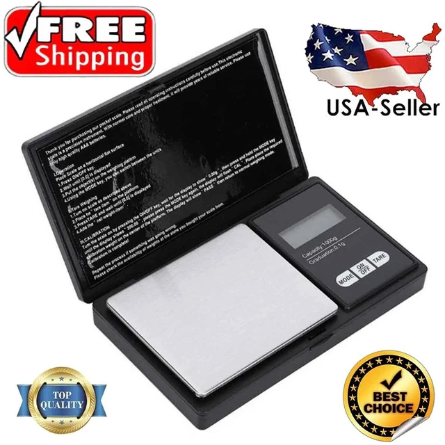 Main image of Digital Scale 1000g x 0.1g Jewelry Gold Silver Coin Gram Pocket Size Herb Grain