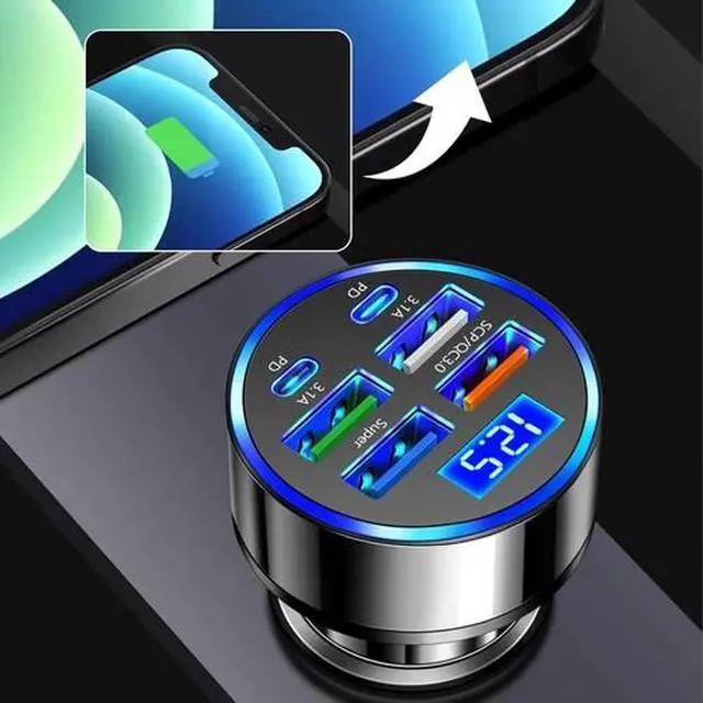 Alt view image 4 of 7 - 4 USB Port Super Fast Car Charger Adapter for iPhone Samsung Android Phone LOT