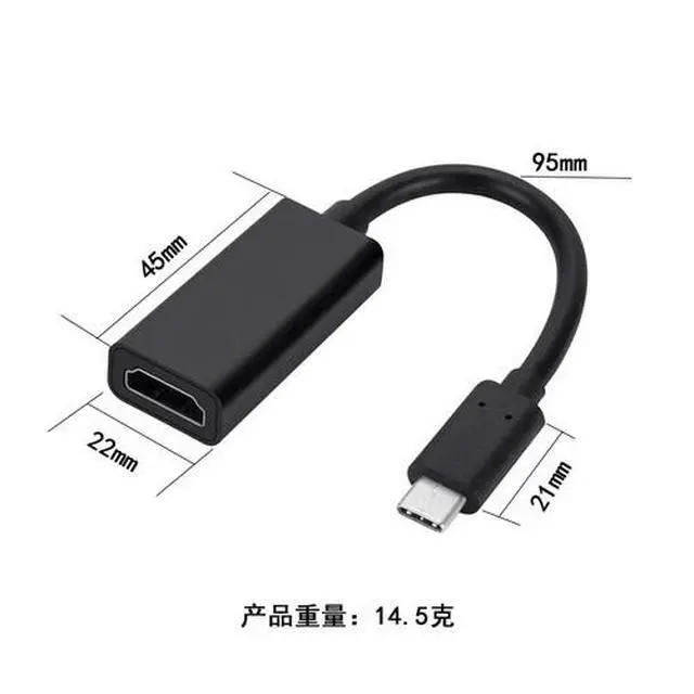 Alt view image 4 of 7 - USB-C Type C To HDMI Adapter USB3.1 Cable For MHL Android Phone Tablet Black Lot
