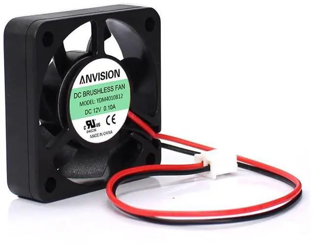 Alt view image 9 of 14 - 2-Pack 40mm x 10mm DC 12V Brushless Cooling Fan, Dual Ball Bearing, YDM4010B12
