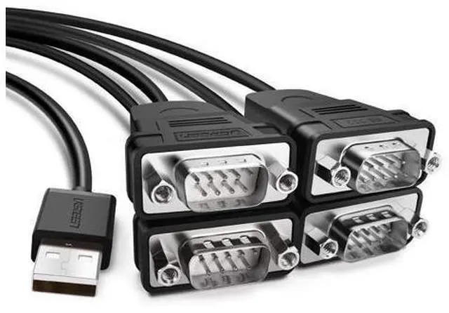 Alt view image 8 of 14 - UGREEN USB to Serial RS232 Cable Adapter 4 Ports DB9 Converter 9-Pin Male to Male with Hexnuts for Windows 10/8.1/8/7/XP/Vista/Linux/MAC OS 8/9/OS X