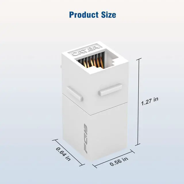 Alt view image 14 of 14 - 10 Gbps CAT6A RJ45 Keystone Coupler 25-Pack, Ethernet Keystone Jack, Ethernet Coupler Female to Female UTP for Cat6a/Cat6/Cat5e/Cat5, White