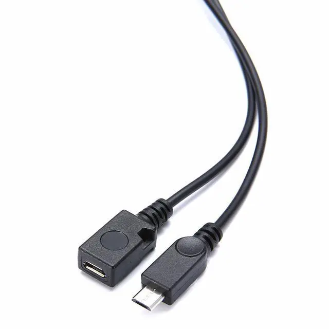 Alt view image 3 of 7 - New OTG Host Power Splitter Y USB Jack to Mirco 5 Pin Male Female Cable Black Micro USB Male to USB A Female Support OTG for Samsung S7 S6 edge Note 2 5 Xiaomi 3 4 Lenovo Huawei Meizu LG Sony U Disk