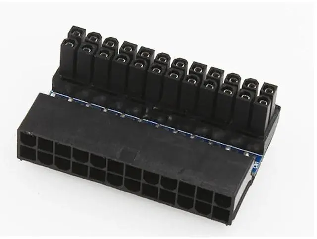 Alt view image 2 of 6 - ATX 24Pin Atx 90 degree 24 pin to 24pin Power Plug Adapter Mainboard Motherboard Power Connectors Modular Power Supply Cables AABBCCDDFF