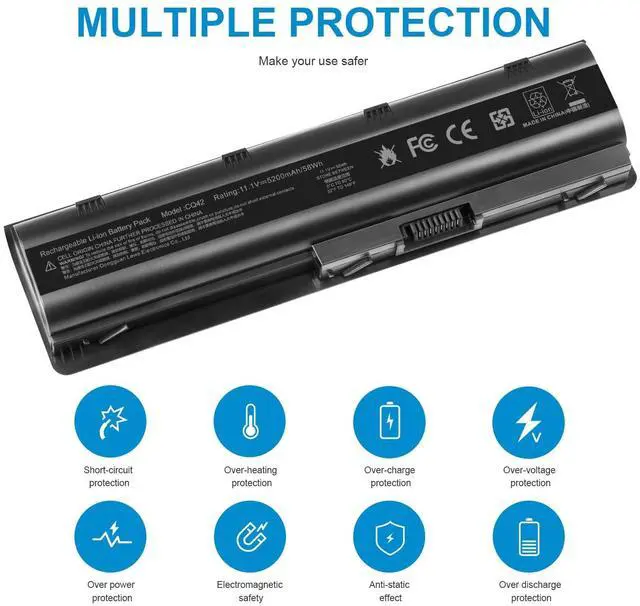 Alt view image 6 of 7 - ASUNCELL MU06 MU09 New Laptop Battery for HP 593553-001 593554-001 636631-001 Pavilion G6 G7 G62 G72 G4 Presario CQ32 CQ42 CQ43 CQ56 CQ62 CQ72 HSTNN-LB0W HSTNN-UB0W HSTNN-LB0W