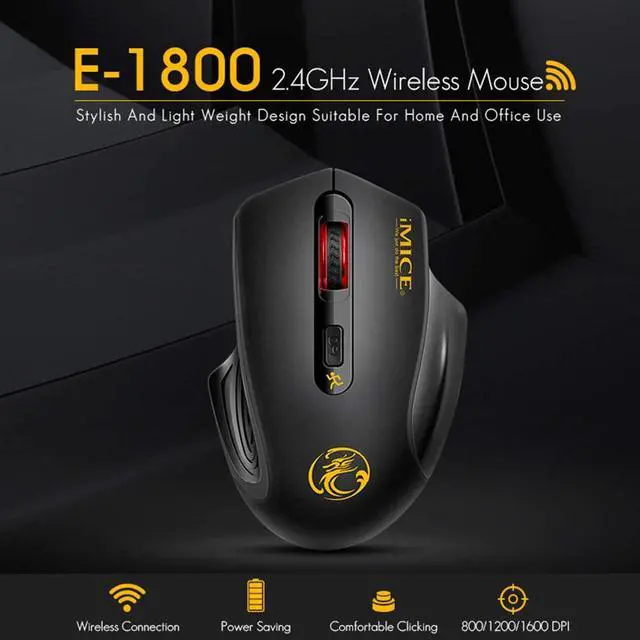Alt view image 2 of 7 - Ergonomic Wireless Silent PC Mouse - 2.4Ghz Wireless Mouse, 1600 dpi Dpi Three-Speed Adjustment, Comfortable to Hold Pc Gaming Mice, Smart and Point-Saving Home Office Accessories