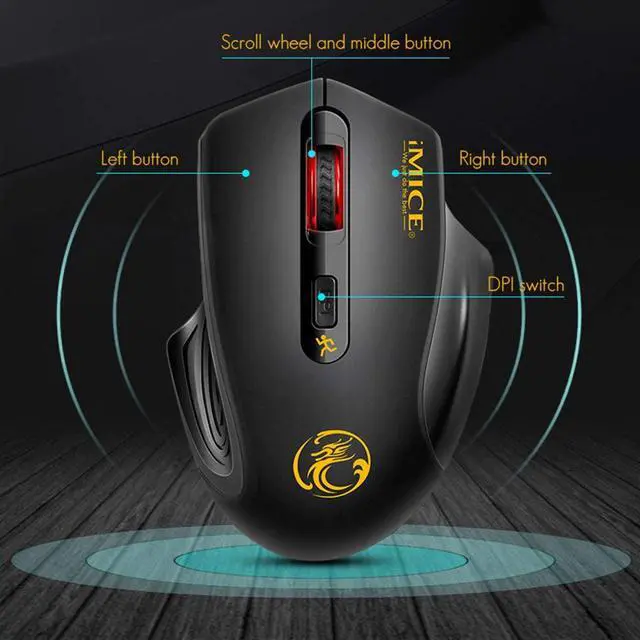 Alt view image 3 of 7 - Ergonomic Wireless Silent PC Mouse - 2.4Ghz Wireless Mouse, 1600 dpi Dpi Three-Speed Adjustment, Comfortable to Hold Pc Gaming Mice, Smart and Point-Saving Home Office Accessories