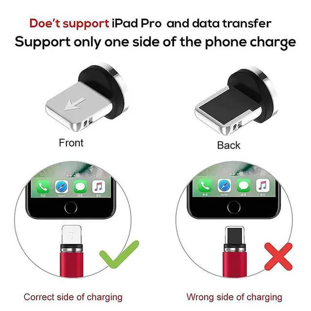 Alt view image 4 of 7 - 6.6ft 90 Degree Magnetic 3 in 1 Charging Cable USB Charger Cable Micro USB/Type C/L Connectors Magnetic Led Indicator for All Cell Phones Universa Charger Cable Multiple Charger Cable (Black)
