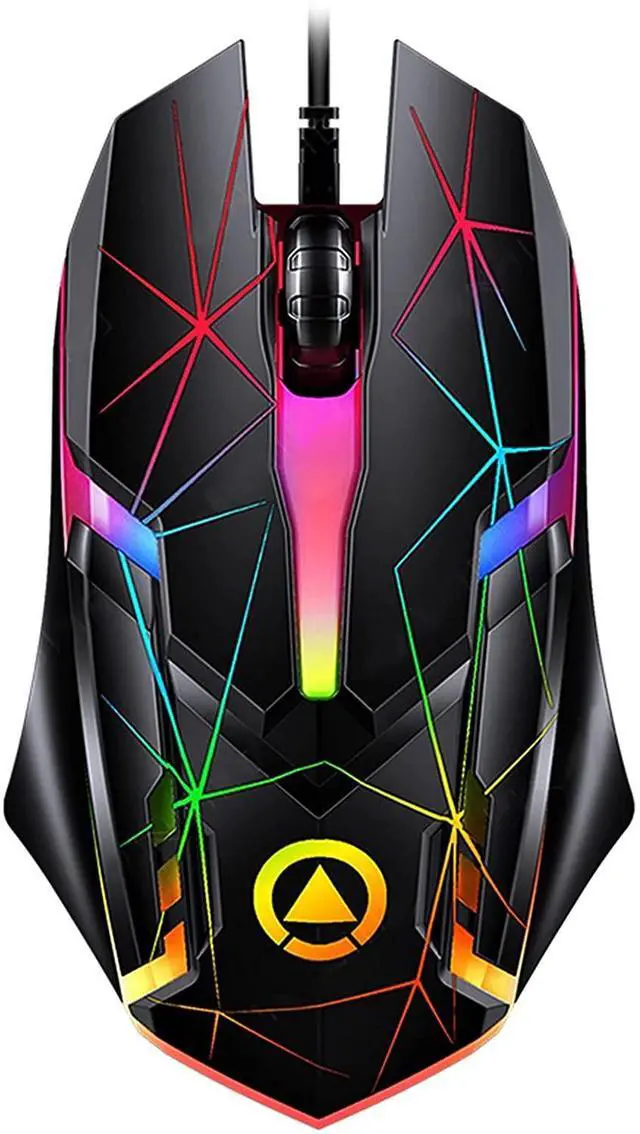 Main image of USB Wired Gaming Mouse, Colorful Ergonomic USB Optical Mouse, 1200DPI Gaming Mice for Laptop PC Computer Games & Work, Star Luminous Version