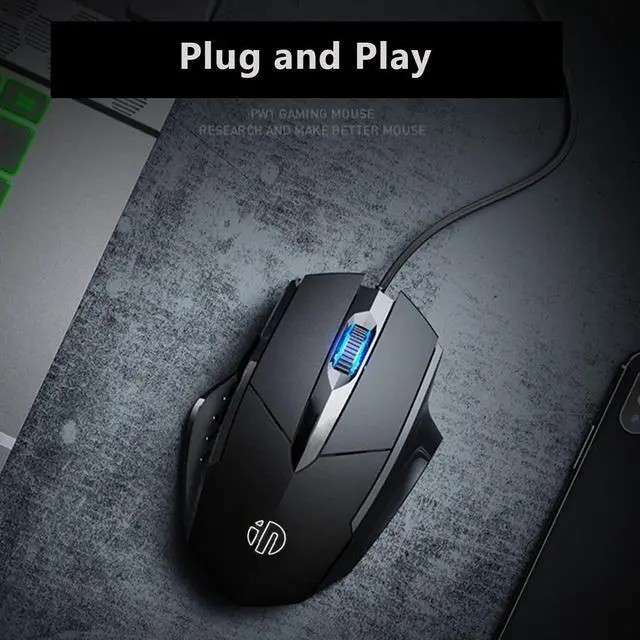 Alt view image 4 of 7 - USB Computer Mouse Wired, Silent Click Corded Mouse 3-Button 1200dpi Wired Optical Mouse, Office and Home Mice, Ergonomic Shape for Windows Computers, Macs, Desktops and Laptops