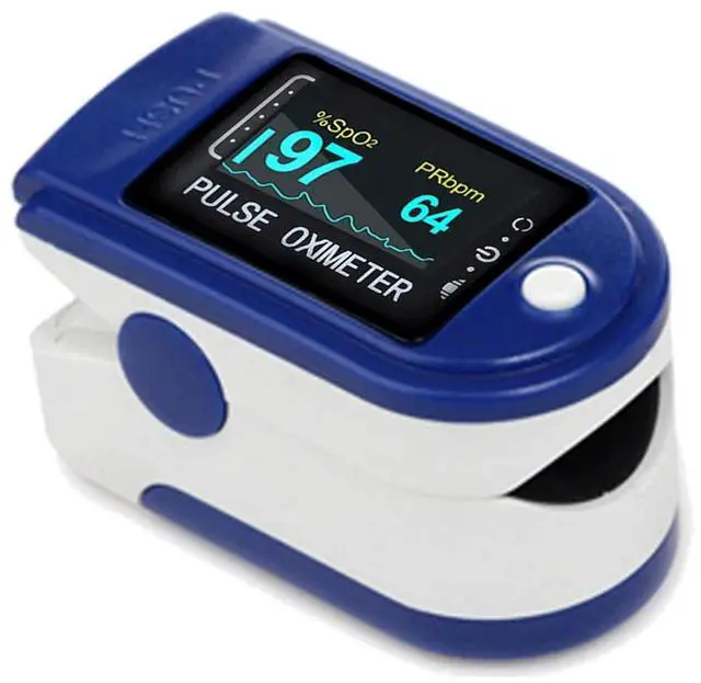 Main image of Pulse Oximeter Fingertip, Blood Oxygen Saturation Monitor Fingertip, Portable Blood Oxygen Meter Finger Oximeter Finger with Pulse, O2 Monitor Finger for Oxygen