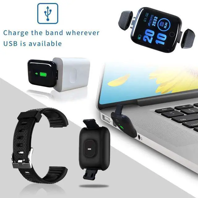 Alt view image 4 of 7 - Fitness Tracker, IP67 Waterproof 1.3" Touch Screen Heart Rate Monitor Watch Kids Activity Trackers Smart Watch for Women Men Boy Girl Sleep Monitor Step Counter Calorie Counter for Android iOS