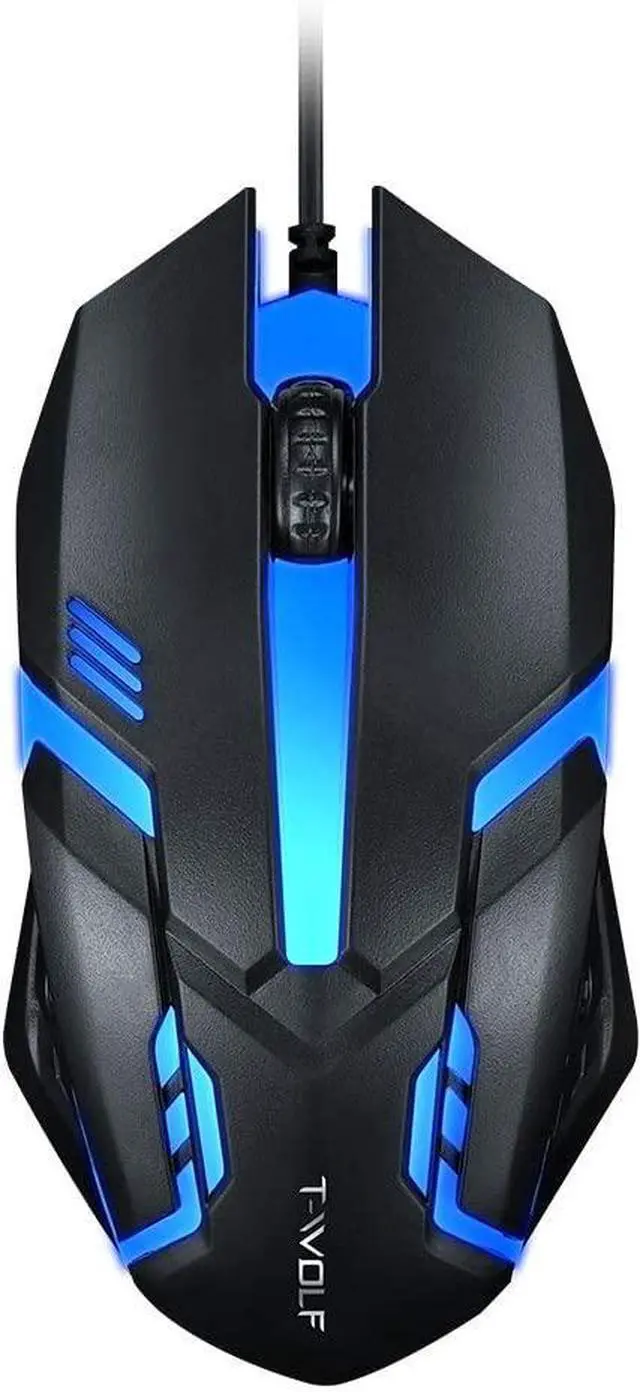 Main image of USB Wired Gaming Mouse, 3 Buttons 7 Coloured Backlight 1200 DPI Office Mouse Built-in Weights for Laptop/PC Gaming Mice