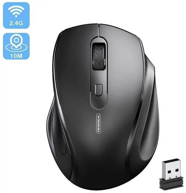 Main image of Wireless Mouse for Laptop, Ergonomic Silent 2.4G Wireless Computer Mouse with USB Receiver 800/1200/1600 Adjustable DPI for PC Computer Desktop Macbook
