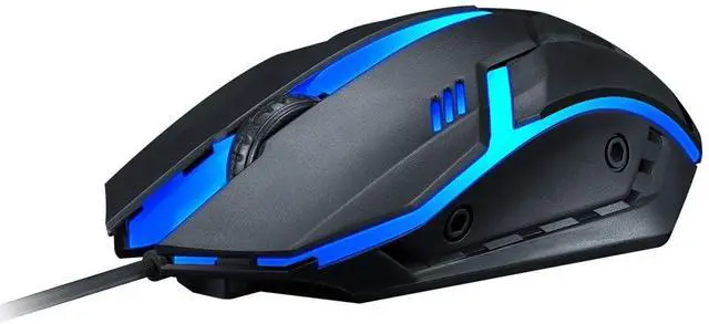 Alt view image 7 of 7 - USB Wired Gaming Mouse, 3 Buttons 7 Coloured Backlight 1200 DPI Office Mouse Built-in Weights for Laptop/PC Gaming Mice