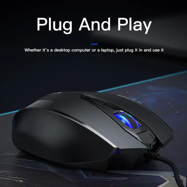Alt view image 3 of 7 - Wired Mouse, USB Wired Gaming Mice with 2400 DPI, 6 Buttons for Computer PC Laptop, USB Wired Mouse 4 Adjustable DPI Levels Mouse for Gamer Win 10/8/7/XP, Black