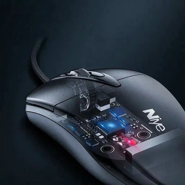 Alt view image 3 of 7 - Wired Mouse Gamer Computer Office Gaming Silent USB Mouses 1000 DPI Mice Ergonomic For Macbook Laptop PC Non Slip Mouse Gamer (Color: Black)