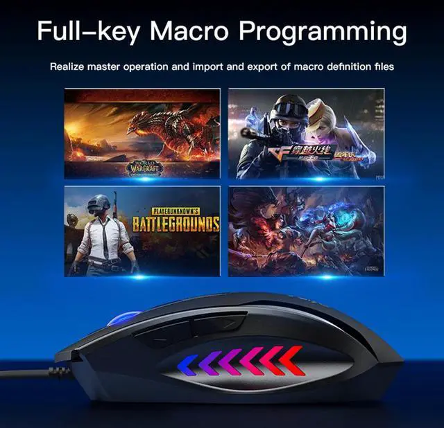 Alt view image 7 of 7 - Ergonomic Gaming Mouse 2400DPI Wired Optical Maus for Computer PC Laptop Accessories Not Bluetooth Mouses Gamer 6 Keys Mice (Black)